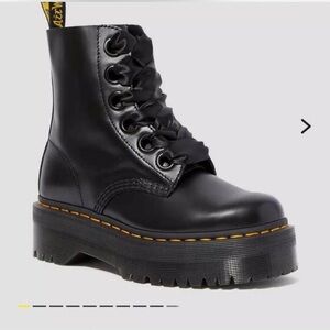 MOLLY WOMEN'S LEATHER PLATFORM BOOTS DR martens